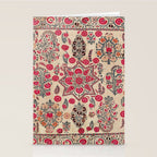 Ura Tube  Antique Tajik Suzani Embroidery Print Stationery Card Gallery Image 2