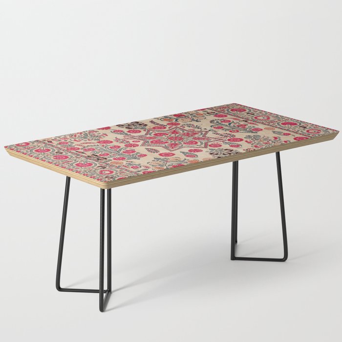 Ura Tube  Antique Tajik Suzani Embroidery Print Coffee Table Gallery Image 1
