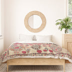Ura Tube  Antique Tajik Suzani Embroidery Print Duvet Cover Gallery Image 3