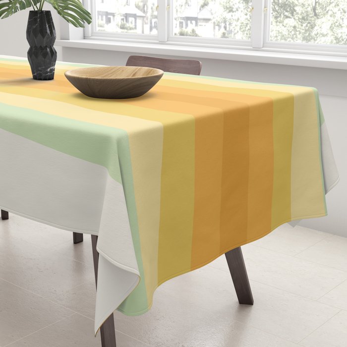 Tropical Palette Stripes Tablecloth Gallery Image 3