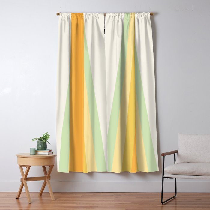 Tropical Palette Stripes Window Curtain