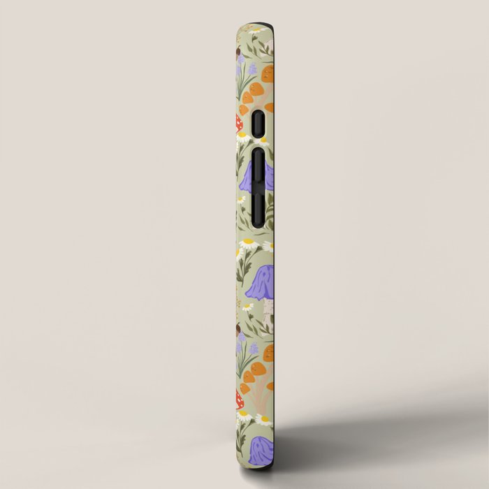 Colourful mushrooms, flowers and berries illustration  iPhone Case Gallery Image 2