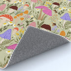 Colourful mushrooms, flowers and berries illustration  Rug Gallery Image 4