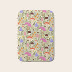 Colourful mushrooms, flowers and berries illustration  Bath Mat Gallery Image 1