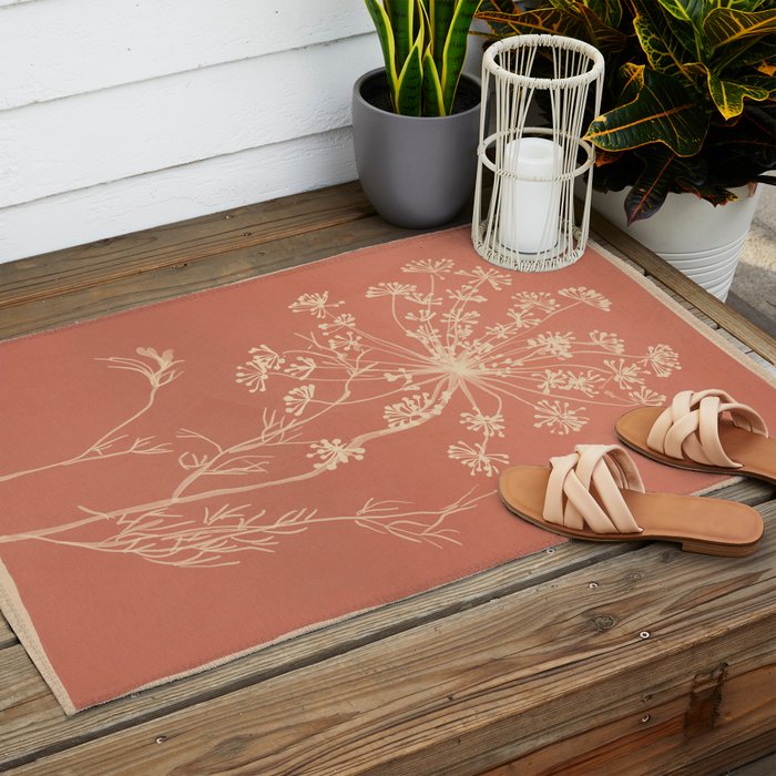 Minimalist Wild Plant 11 Outdoor Rug Gallery Image 2
