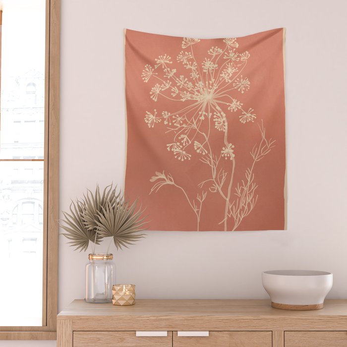Minimalist Wild Plant 11 Wall Tapestry Gallery Image 2