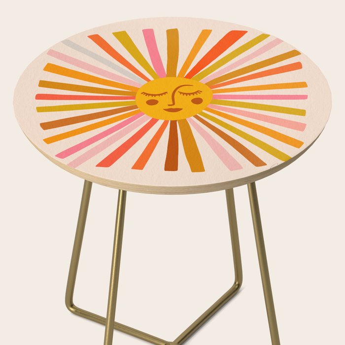 Sunshine - Retro Ochre Palette Side Table Gallery Image 2