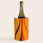 Mid Century Modern Retro Lounge Striped Ogee Pattern in Vintage 70s Brown and Orange Wine Chiller Gallery Image 2