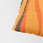 Mid Century Modern Retro Lounge Striped Ogee Pattern in Vintage 70s Brown and Orange Pillow Sham Gallery Image 4