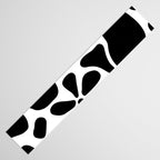 Abstract black and white flower nature art pattern Table Runner Gallery Image 3