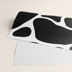 Abstract black and white flower nature art pattern Wrapping Paper Gallery Image 2