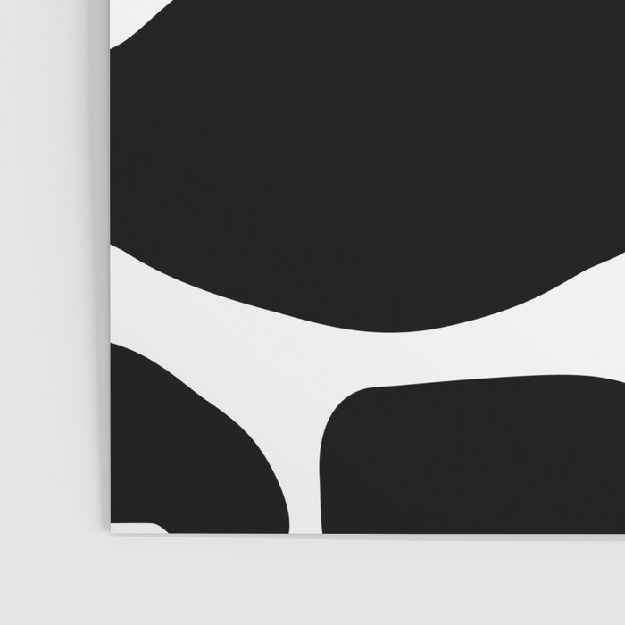 Abstract black and white flower nature art pattern Poster Gallery Image 3