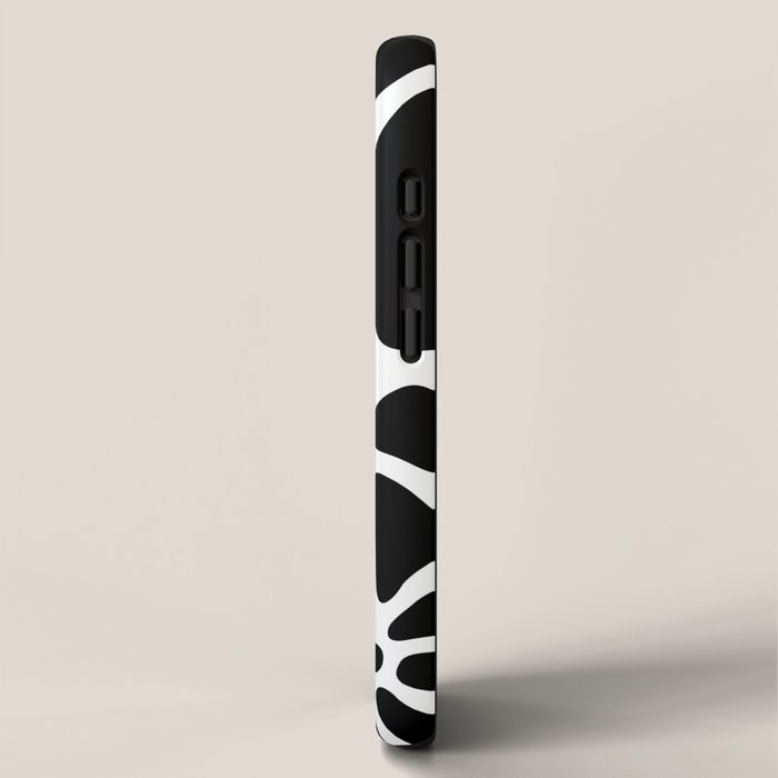 Abstract black and white flower nature art pattern iPhone Case Gallery Image 2
