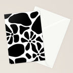 Abstract black and white flower nature art pattern Stationery Card Gallery Image 2