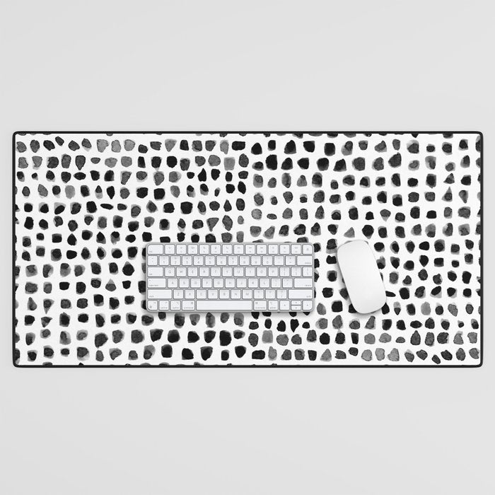 Dots (Black) Desk Mat Gallery Image 1