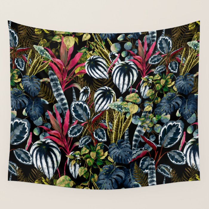 Tropical Night Garden  XX Wall Tapestry Gallery Image 4