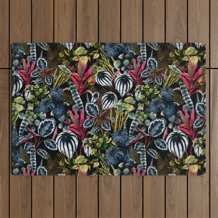 Tropical Night Garden  XX Outdoor Rug Gallery Image 1