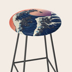 The Great Wave of Black Pug Stool Gallery Image 2