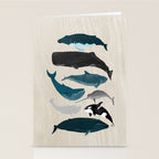 Whales - Pod of Whales Print by Andrea Lauren Stationery Card Gallery Image 2
