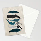 Whales - Pod of Whales Print by Andrea Lauren Stationery Card Gallery Image 2