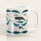 Whales - Pod of Whales Print by Andrea Lauren Coffee Mug Gallery Image 1