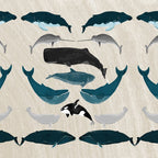 Whales - Pod of Whales Print by Andrea Lauren Coffee Mug Gallery Image 2