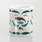 Whales - Pod of Whales Print by Andrea Lauren Coffee Mug Gallery Image 4