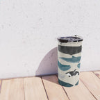 Whales - Pod of Whales Print by Andrea Lauren Travel Mug Gallery Image 4