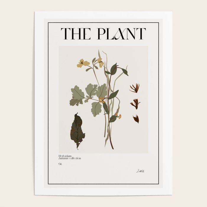 Autumn flowers Herbarium  Poster Gallery Image 4