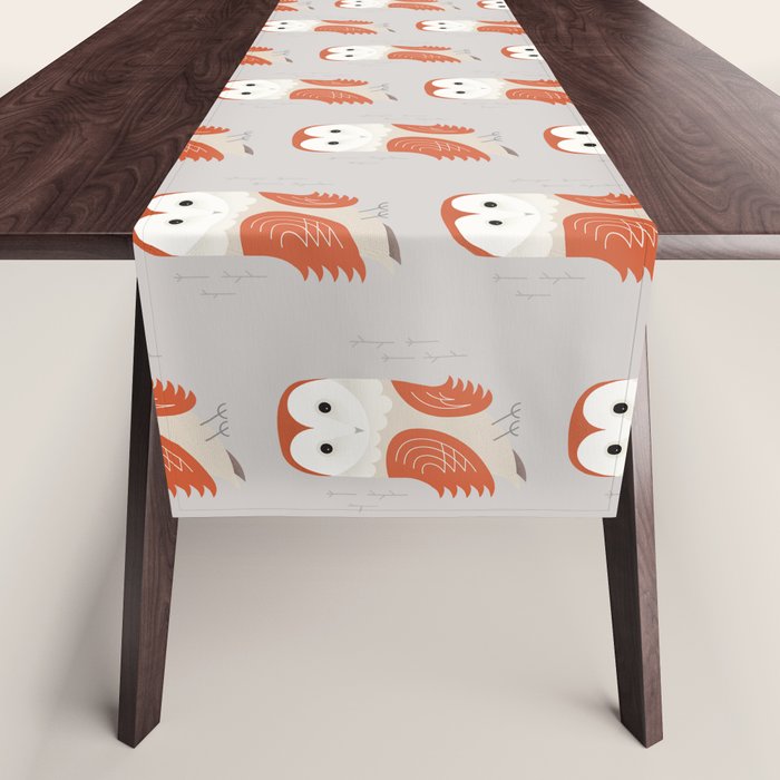 Barn Owl, Bird of United Kingdom Table Runner Gallery Image 1