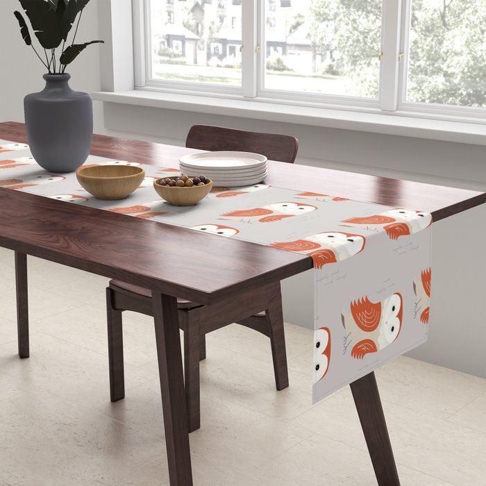 Barn Owl, Bird of United Kingdom Table Runner Gallery Image 2