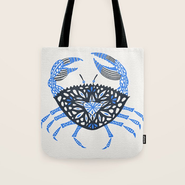 Blue Crab Tote Bag Gallery Image 1