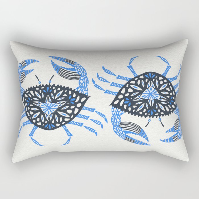 Blue Crab Rectangular Pillow Gallery Image 2