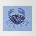 Blue Crab Throw Blanket Gallery Image 2