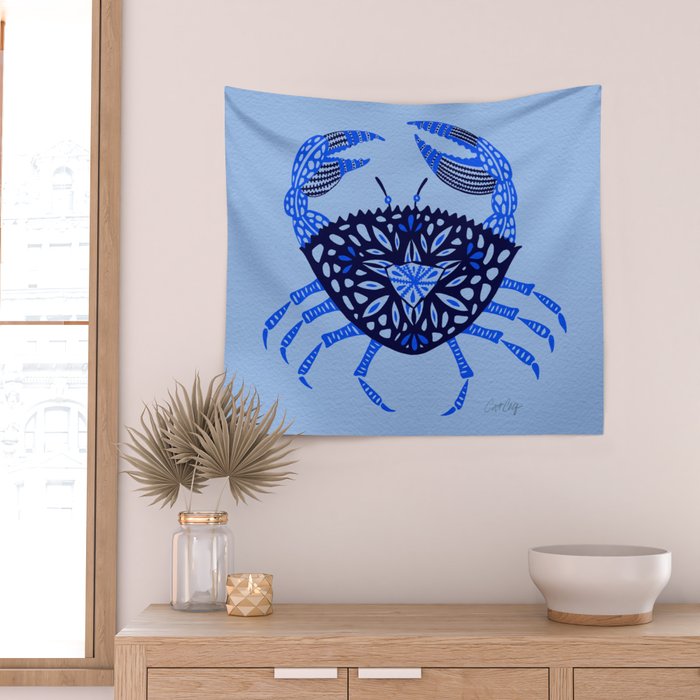 Blue Crab Wall Tapestry Gallery Image 2