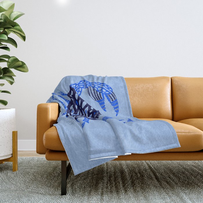 Blue Crab Throw Blanket Gallery Image 1
