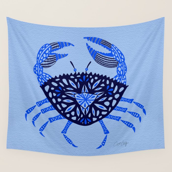 Blue Crab Wall Tapestry Gallery Image 1