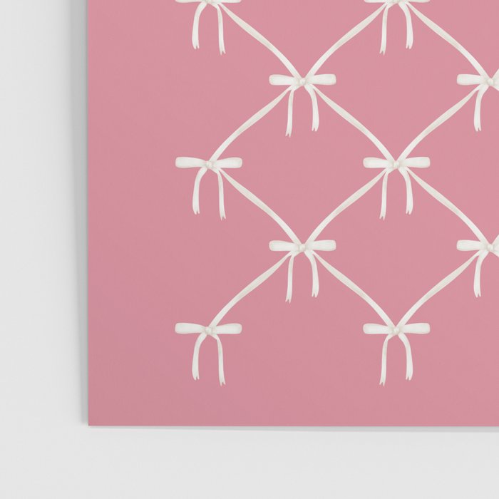 Bows & Ribbons Pattern LI 90s Bubblegum Pink Poster Gallery Image 3