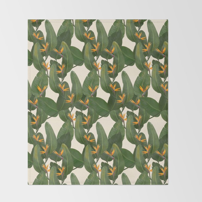 tropical floral Throw Blanket Gallery Image 2
