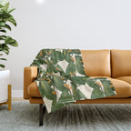 tropical floral Throw Blanket Gallery Image 1