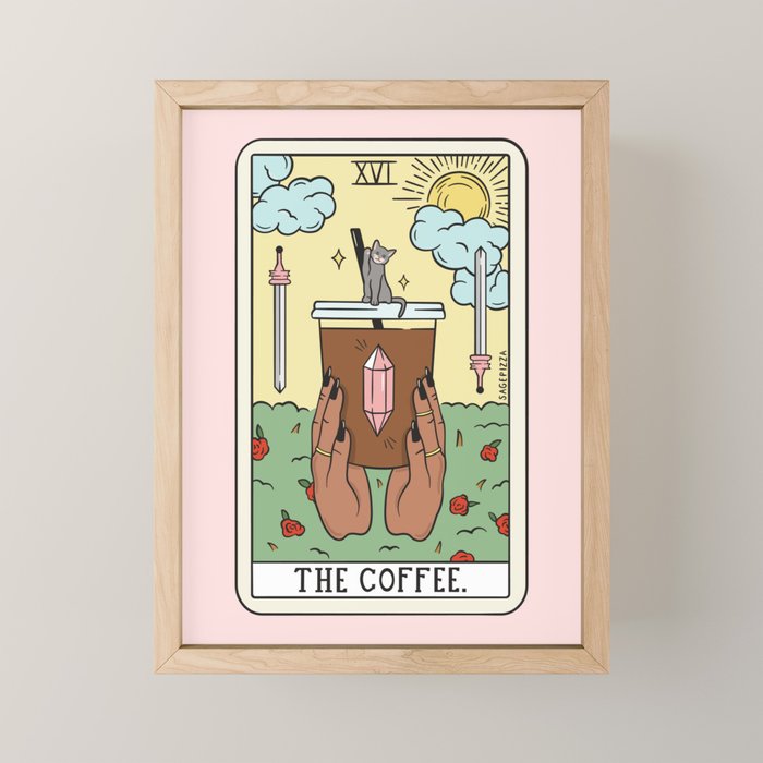 COFFEE READING UPDATED (DARK) Mini Art Print Gallery Image 1
