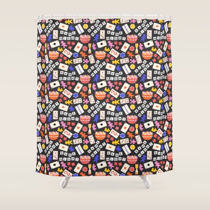 Game Night Fun Shower Curtain Gallery Image 1