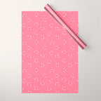 Pressed Posies - Retro Pink Wrapping Paper Gallery Image 1
