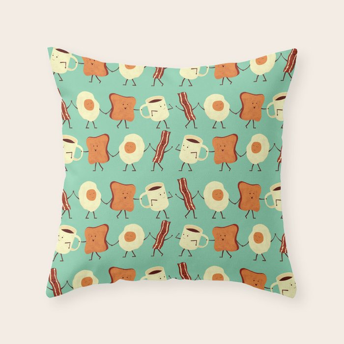Let's All Go And Have Breakfast Throw Pillow Gallery Image 6