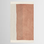 Terracotta Minimalist Lines Artwork Tablecloth Gallery Image 2