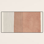 Terracotta Minimalist Lines Artwork Desk Mat Gallery Image 3