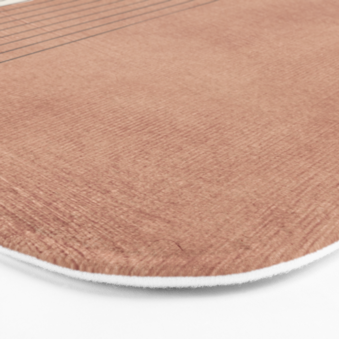 Terracotta Minimalist Lines Artwork Bath Mat Gallery Image 3