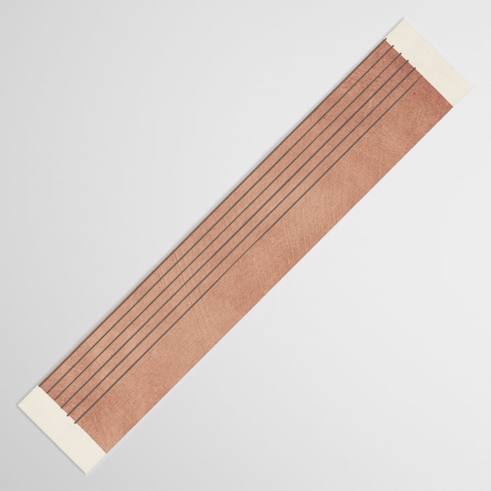 Terracotta Minimalist Lines Artwork Table Runner Gallery Image 3