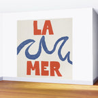 Retro Coastal Art Print - La Mer Wall Mural Gallery Image 2