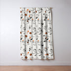 Basketball Fun Comic Illustration Pattern with Balls on Grey Background Window Curtain Gallery Image 3